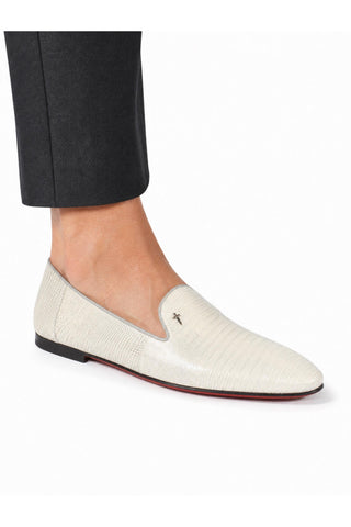 Cesare Paciotti Teyus Perla Lizard Grey Loafers (CPM2337)