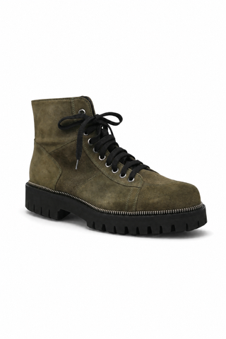 Cesare Paciotti Vit Camoscio Militare Green Suede Boots (CPM3074)