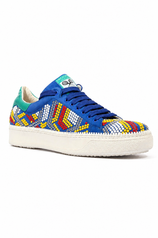 Cesare Paciotti Wimbledon Vit Camoscio Denim Blue Sneakers (CPM5347)