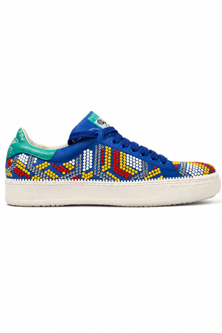Cesare Paciotti Wimbledon Vit Camoscio Denim Blue Sneakers (CPM5347)