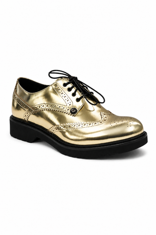 Cesare Paciotti Women's 308 Madison Gold Mirror Platino Sneakers Designer Shoes (CPW4624)