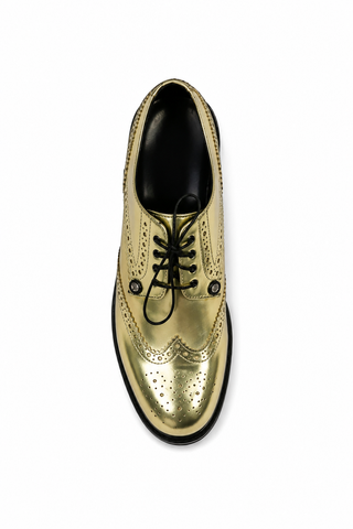 Cesare Paciotti Women's 308 Madison Gold Mirror Platino Sneakers Designer Shoes (CPW4624)