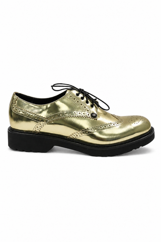 Cesare Paciotti Women's 308 Madison Gold Mirror Platino Sneakers Designer Shoes (CPW4624)