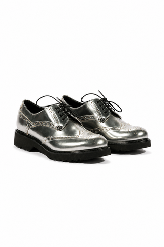 Cesare Paciotti Women's 308 Madison Grey Mirror Fucile Sneakers Designer Shoes (CPW4623)