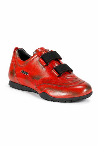 Cesare Paciotti Women's 4US Metallic Red Velcro Sneakers (CPW4USM02)
