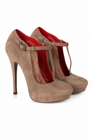 Cesare Paciotti Women's Beige Designer Shoes (CPW933)