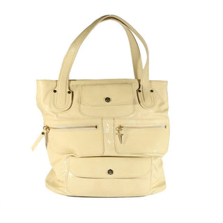 Cesare Paciotti Women's Beige Patent Designer Handbag (CP1503)