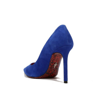 Cesare Paciotti Women's Camoscio Cobalto Blue Cobalt High Heel Pumps (CPW4504)-AmbrogioShoes