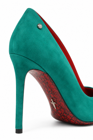 Cesare Paciotti Women's Camoscio Green High Heel Pumps (CPW4505)