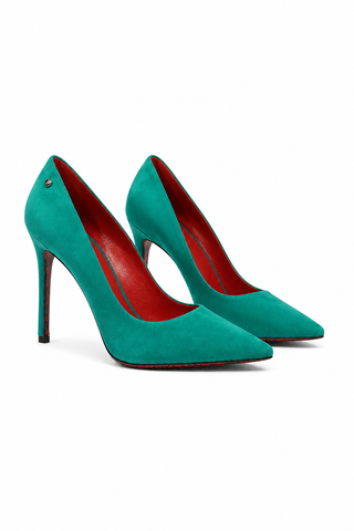 Cesare Paciotti Women's Camoscio Green High Heel Pumps (CPW4505)