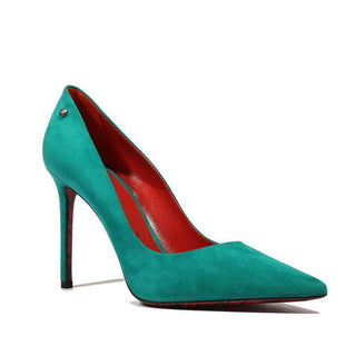 Cesare Paciotti Women's Camoscio Green High Heel Pumps (CPW4505)-AmbrogioShoes