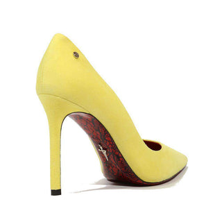 Cesare Paciotti Women's Camoscio Yellow High Heel Pumps (CPW4503)-AmbrogioShoes