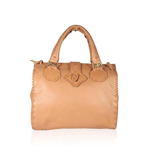 Cesare Paciotti Women's Designer Handbag Large Camel Satchel (CP1511)