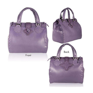 Cesare Paciotti Women's Designer Handbag Large Purple Satchel (CP1514)