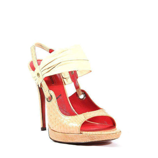 Cesare Paciotti Womens Shoes Beige Skin Platform Sandals (CPW520)-AmbrogioShoes