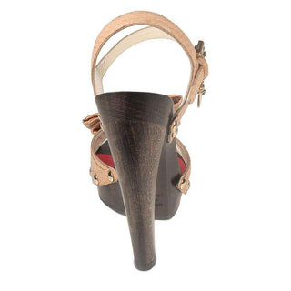 Cesare Paciotti Women's Shoes Beige Wood Bow Tie Sandals (KCPW650)-AmbrogioShoes