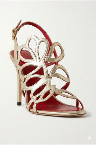 Cesare Paciotti Women's Designer Shoes Nappa Leather Gold Sandals (CPW435)