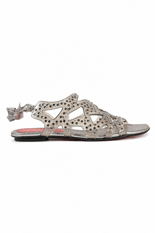 Cesare Paciotti Women's Designer Shoes Snake Clear Diamond Studded Sandals (CPW553)