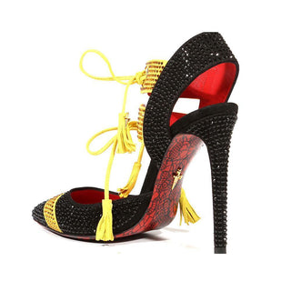 Cesare Paciotti Women's Shoes Vit Cam Black / Gold Sandals (CPW4001)-AmbrogioShoes