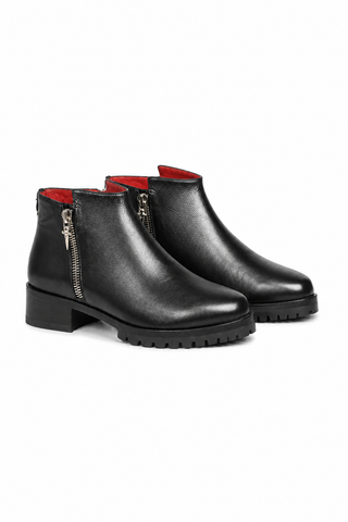 Cesare Paciotti Women's Designer Shoes Vit Cam Black Leather Boots (CPW3033)