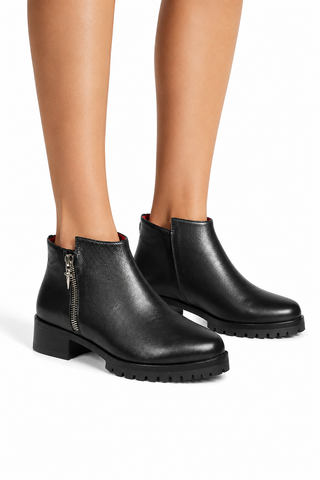 Cesare Paciotti Women's Designer Shoes Vit Cam Black Leather Boots (CPW3033)