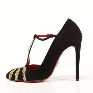 Cesare Paciotti Womens Shoes Vit Cam Black Suede Pumps (CPW3020)-AmbrogioShoes