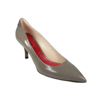 Cesare Paciotti Women's Grey Patent Leather Low Heel Pumps PB800170 (CPW602)-AmbrogioShoes