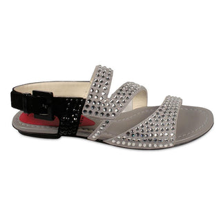 Cesare Paciotti Womens Grey Swarovski Cut Out Sandals PB812905W (CPW613)-AmbrogioShoes