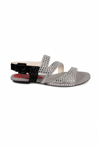 Cesare Paciotti Women's Grey Swarovski Cut Out Sandals PB812905W (CPW613)