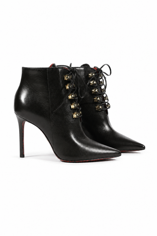 Cesare Paciotti Women's Kid Black Low Boots Designer Shoes (CPW4612)