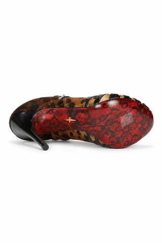 Cesare Paciotti Women's Leopard Embossed Fabric High Heel Sandals (CPW914)
