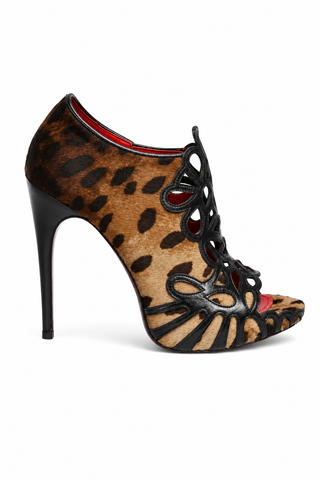 Cesare Paciotti Women's Leopard Print Fabric High Heel Sandals (CPW914)