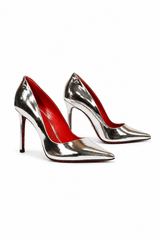 Cesare Paciotti Women's Mirror Metallic Silver High Heel Pumps (CPW4506)