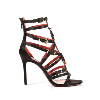 Cesare Paciotti Women's Raso+Kid Black Sandals (CPW4613)