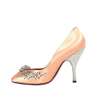 Cesare Paciotti Strassed Women's Satin Evening Pumps w/ Crystals (CPW251)-AmbrogioShoes