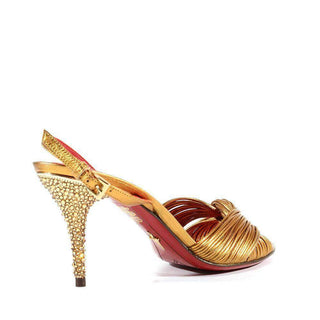 Cesare Paciotti Hand Strass Crystal Gold Spaghetti Sandals (CPW378)-AmbrogioShoes