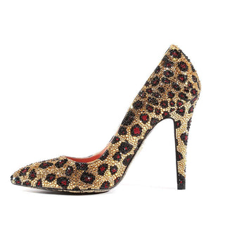 Cesare Paciotti Fully Strassed Crystalized Leopard Pumps PB878110T (CPWCRY642)-AmbrogioShoes