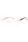C03 - Shiny Pink Gold/Silver / Clear Lens
