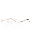 C03 - Shiny Pink Gold/Silver Burgundy / Clear demo lens
