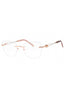 C03 - Shiny Pink Gold/Silver Burgundy / Clear demo lens