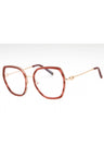 C02 - Shiny Gold/Translucent Burgundy / Clear demo lens