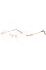 C03 - Shiny Pink Gold/Silver Burgundy / Clear Lens