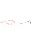 C03 - Shiny Pink Gold/Silver Burgundy / Clear Lens
