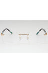 C01 - Shiny Gold/Black / Clear Lens