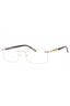 C01 - Shiny Gold/Brown Horn / Clear Lens