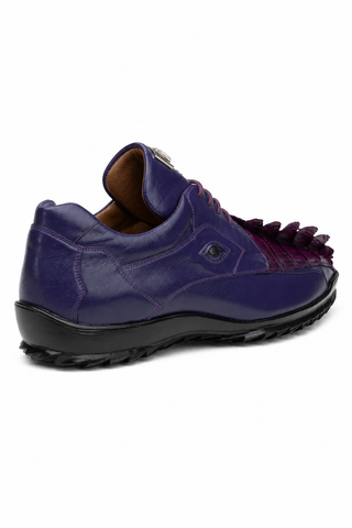 Marco Di Milano Udine Crocodile & Leather Sneaker - Purple