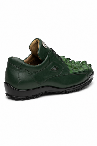 Marco Di Milano Udine Crocodile & Leather Sneaker - Green