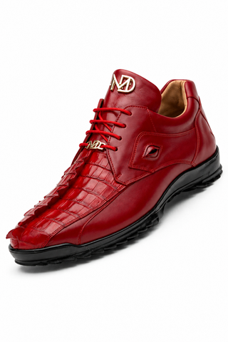 Marco Di Milano Udine Crocodile & Leather Sneaker - Red