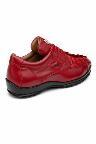 Marco Di Milano Udine Crocodile & Leather Sneaker - Red
