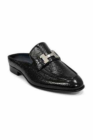Corrente 3890V Vita Leather Mule - Black